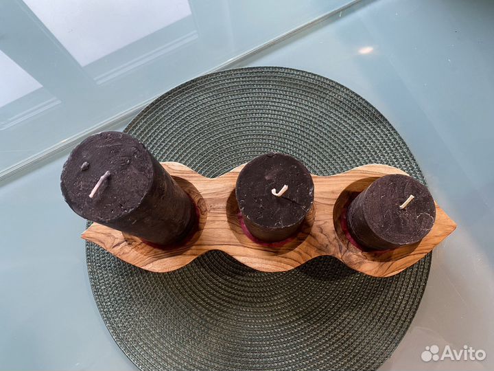 Подсвечник со свечами дизайнерский