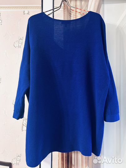 Хлопковый вязаный джемпер 54+