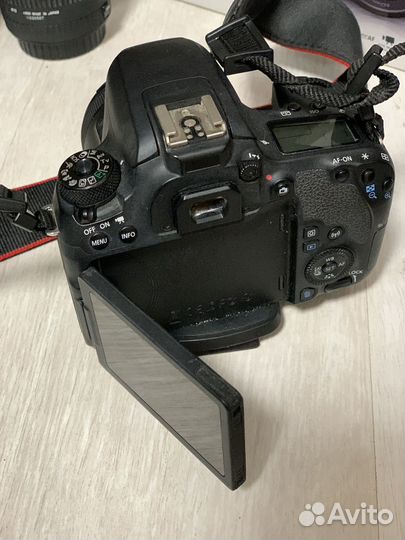 Фотоаппарат canon 77d eos + обьективы