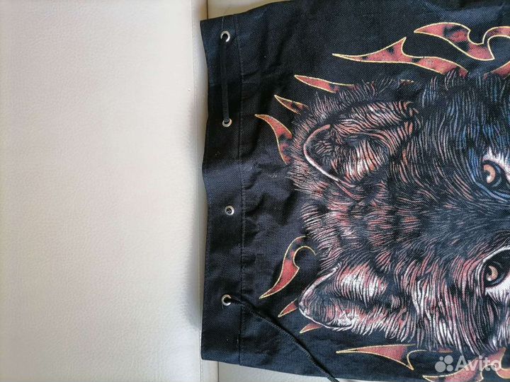 Сумка торба рок мешок с волком торба