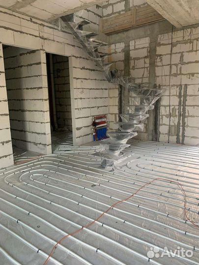 Монтаж отопления, теплые полы, водоснабжение