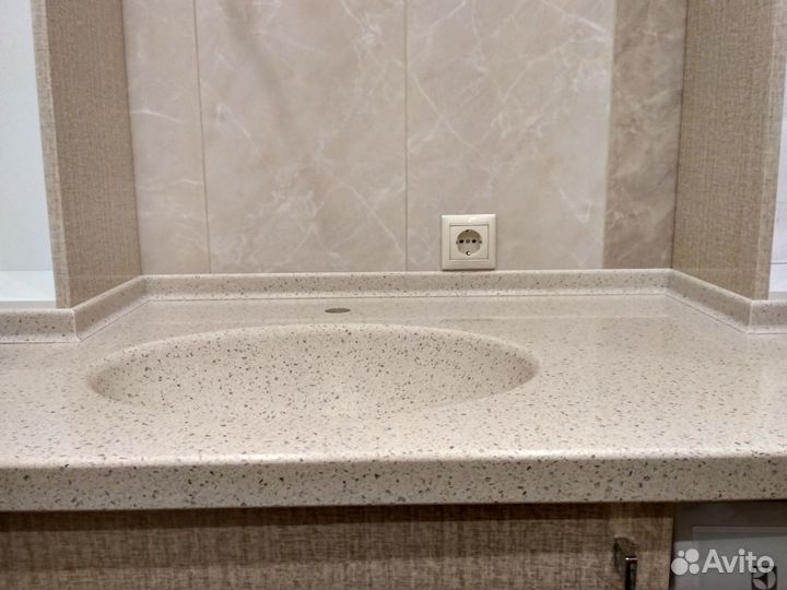 Столешница из искусственного камня для ванной м2/р