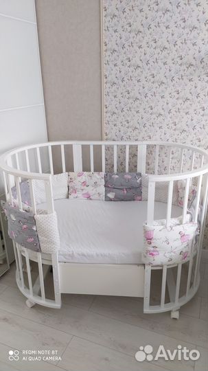 Детская круглая кроватка