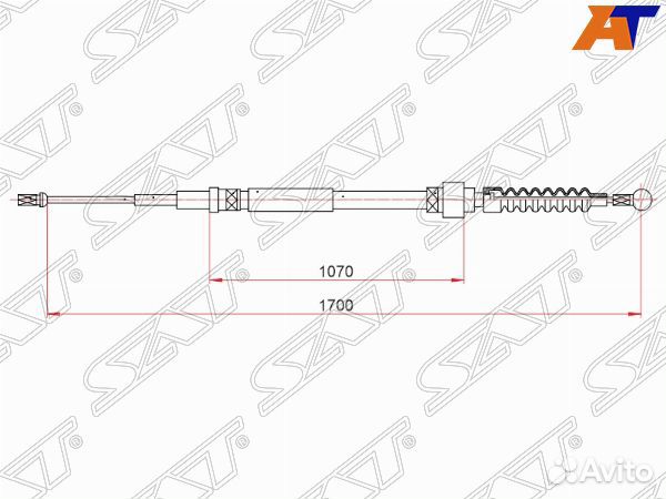 Трос ручного тормоза skoda octavia I ST-52-003