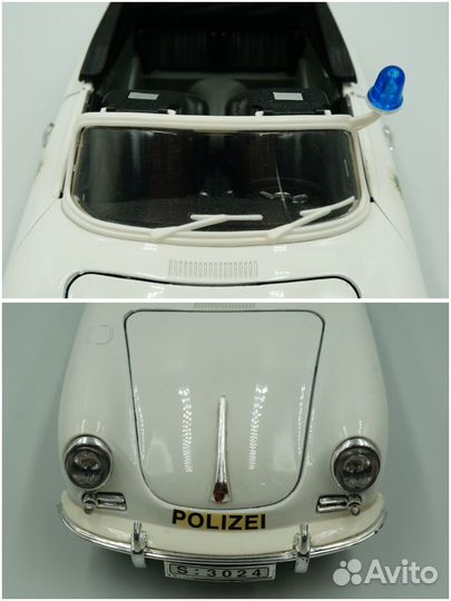 Bburago 1:18 Porsche 356 polizei