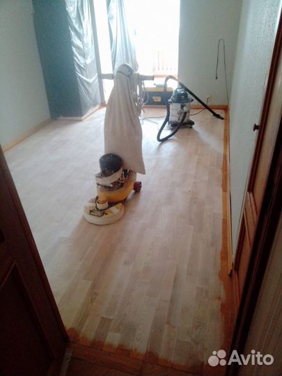 Циклевание паркета лакировка