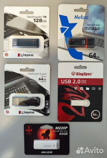 USB флешки в Ассортименте 32-64-128Gb