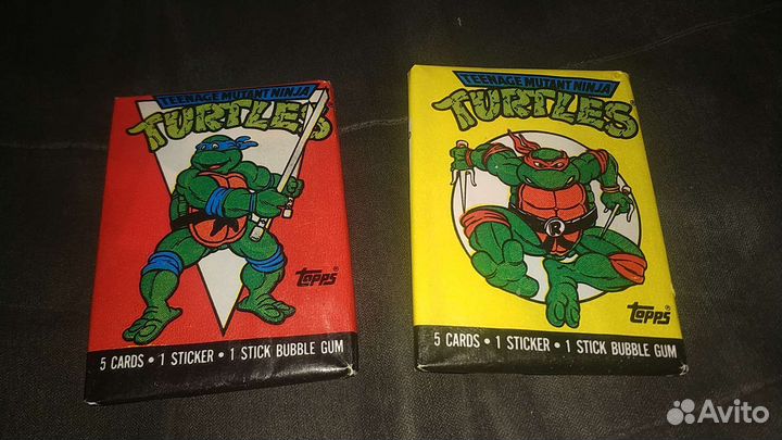 Черепашки ниндзя 1989/90 год со жвачкой topps
