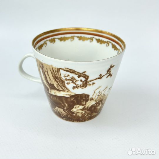 Сервиз «Охота» поштучно, фарфор гдр чайный