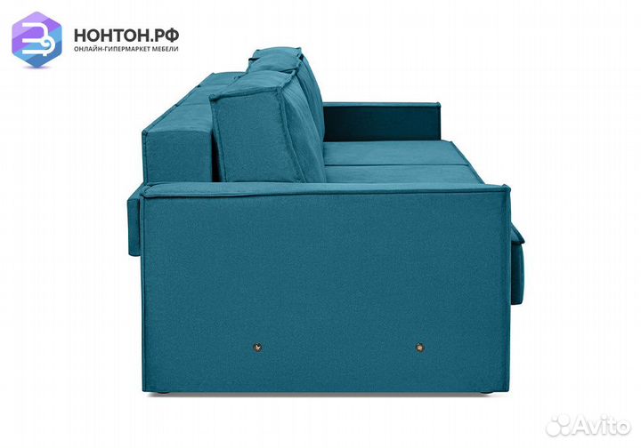 Диван еврокнижка трехместный Тревис бирюзовый