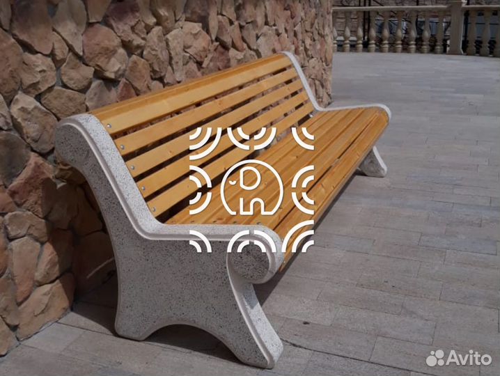 Лавки из бетона классик производителя слон декор