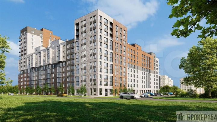 2-к. квартира, 66,7 м², 4/16 эт.