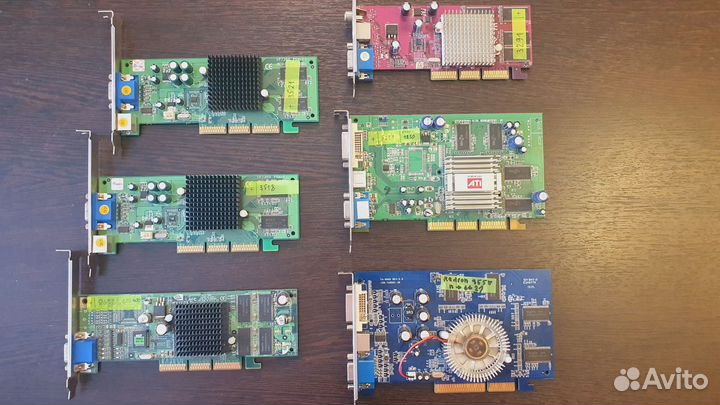 Видеокарты AGP ретро и PCI-E для пк