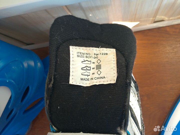 Роликовые коньки детские р 31-34 +шлем+защита