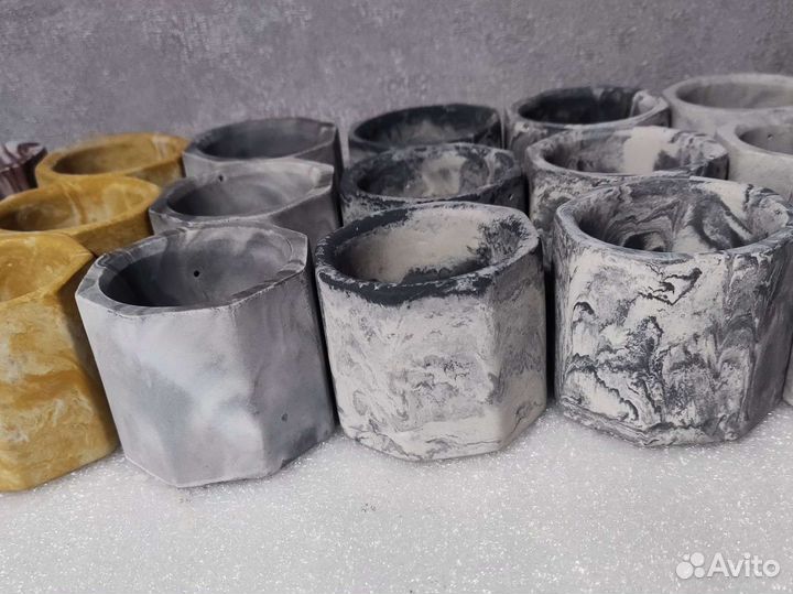 Подсвечники из гипса ручной работы