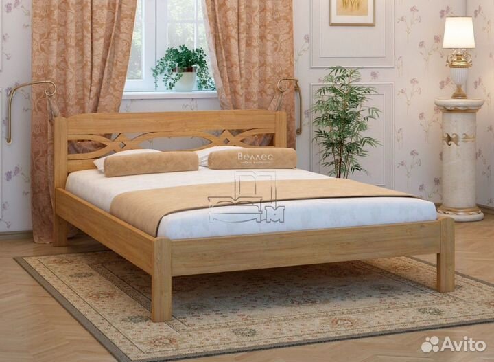 Кровать массив дерева новая двуспальная