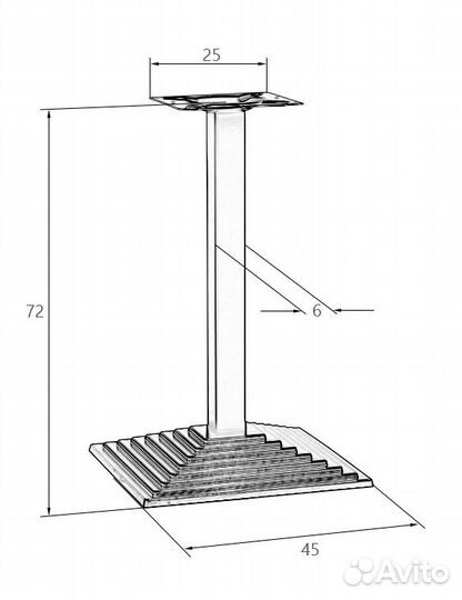 Подстолье металлическое grant 5014-5