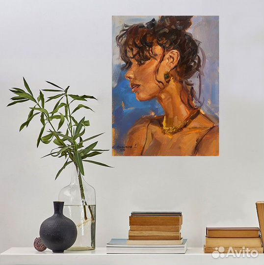 Картина маслом портрет девушки