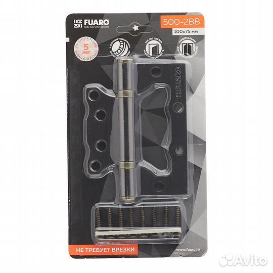 Петля бабочка универсальная неразъемная 100х75 мм