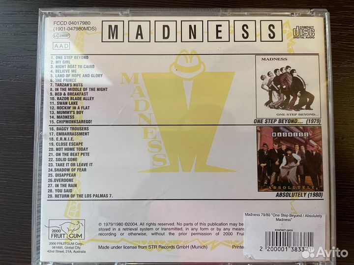 Madness-1978,1980 CD