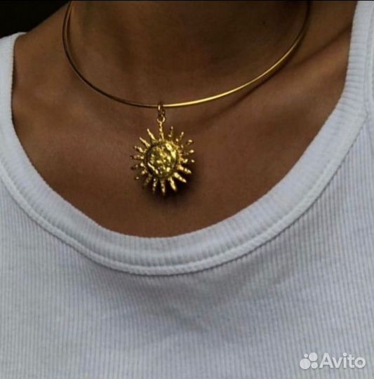 Колье чокер как в Pinterest под золото бижутерия