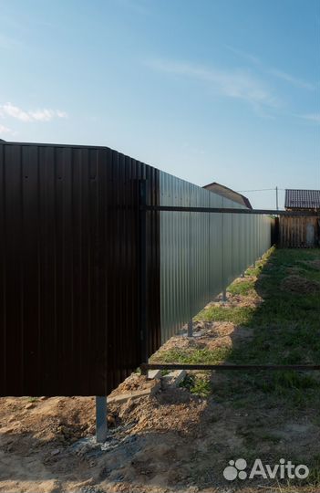 Монтаж забора