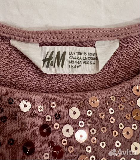 Платье для девочки hm 110 116