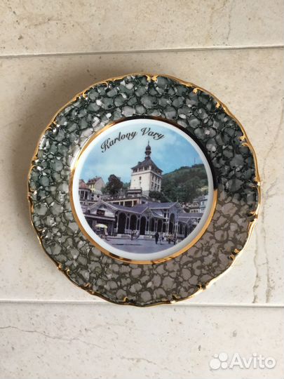 Тарелки настенные Городецкая роспись, фарфор Чехия