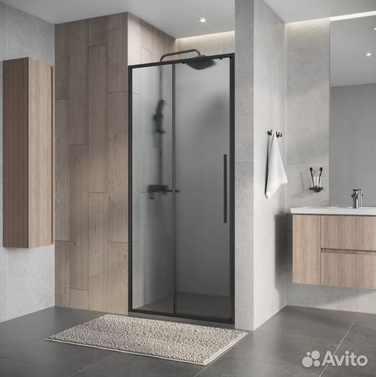 Душевая дверь Niagara Nova 110 NG-34-L11chgr профиль графит/стекло шиншилла