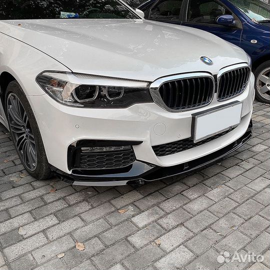 Сплиттер губа переднего бампера BMW 5 G30