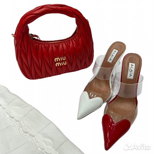 Сумка Miu Miu босоножки Alaia