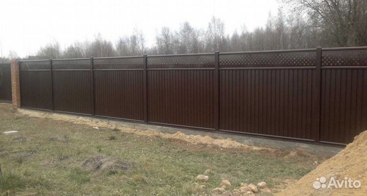 Забор из профнастила под ключ