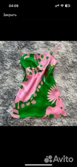 Платье zara сатин