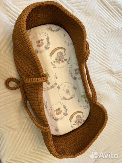 Плетеная корзина люлька для малыша новая