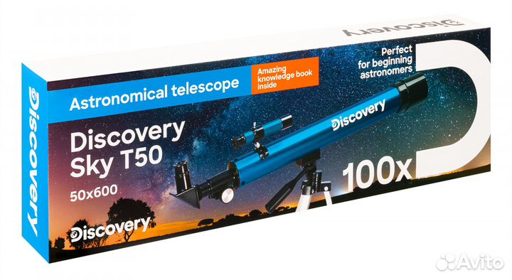 Телескоп Levenhuk Discovery Sky T60 с книгой