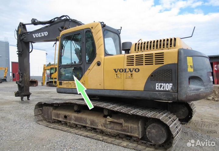 Стекло дверное левое нижнее volvo EC210B LC