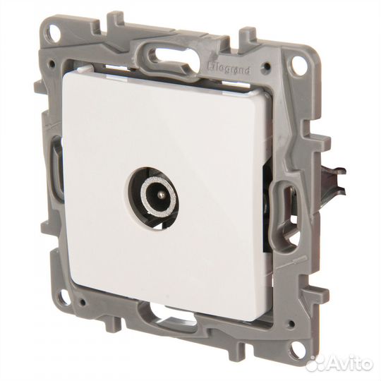 Тв-розетка проходная встраиваемая Etika шлейф, цве