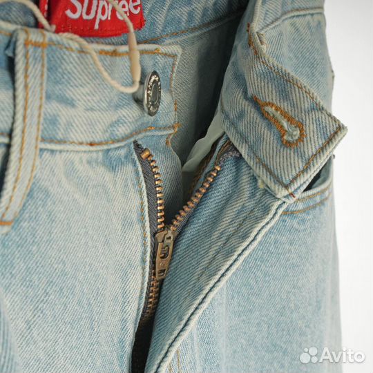 Джинсы supreme new york buggy Jeans голубые