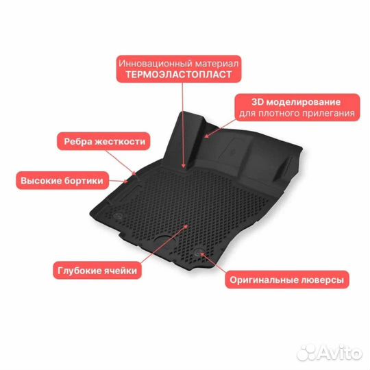 Ковры в салон Рено- Kaptur(2015-2020)