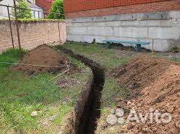 Землекопы.Копка траншей вручную