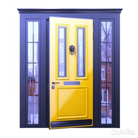 Парадная входная дверь в дом. Уличная дверь