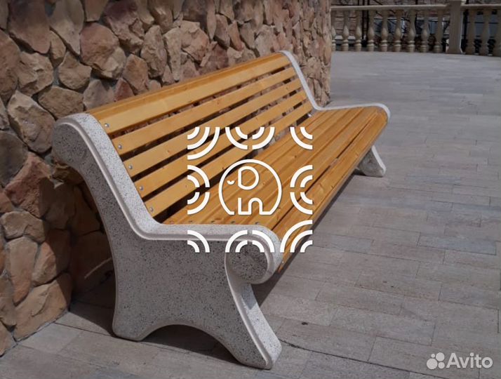 Лавочка из бетона Классик у производства