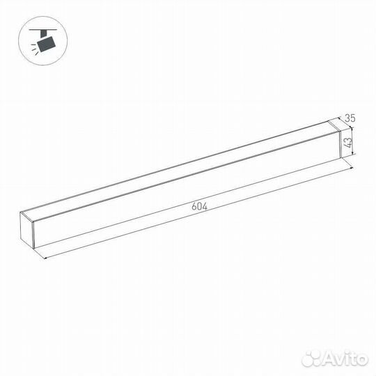 Трековый светодиодный светильник для магнитного шинопровода Arlight Mag-Flat-45-L605-18W Day4000 026