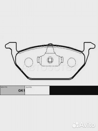 Тормозные колодки дисковые GK1280