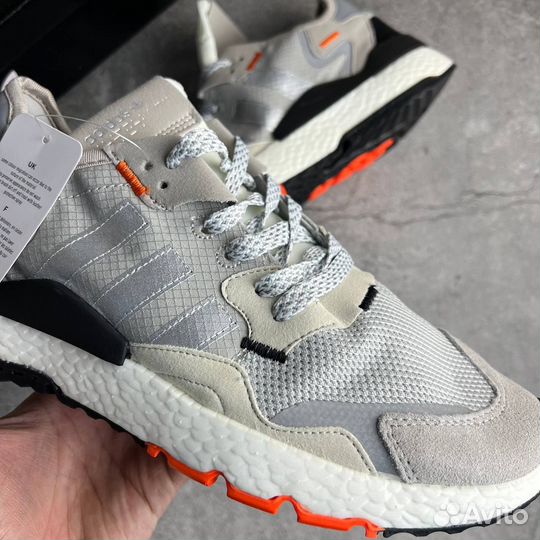 Кроссовки Adidas Nite Jogger Grey Orange (36-45)