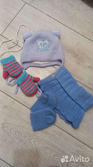 Шапка и снуд детская зимняя