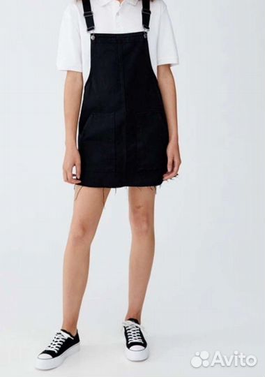 Джинсовый сарафан pull AND bear