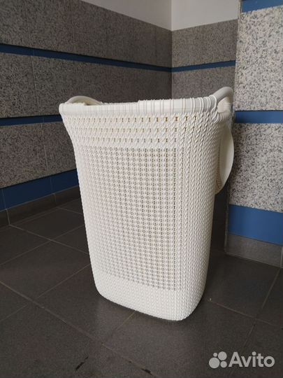 Корзина для белья с крышкой 57 литров, Curver knit