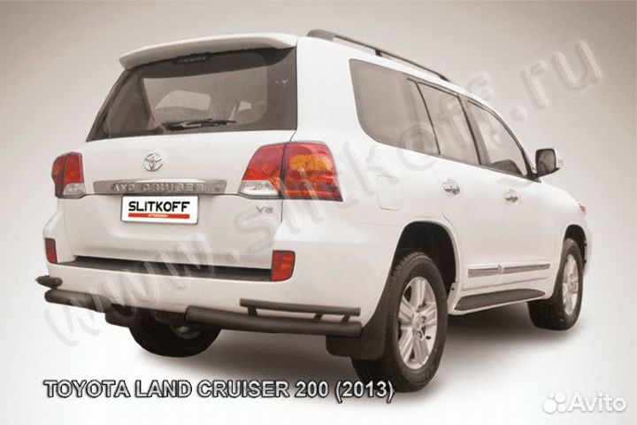 Уголки d76+d42 двойные черные Toyota Land Cruiser