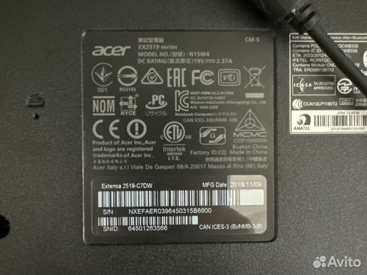 Ноутбук Acer Extensa 2519